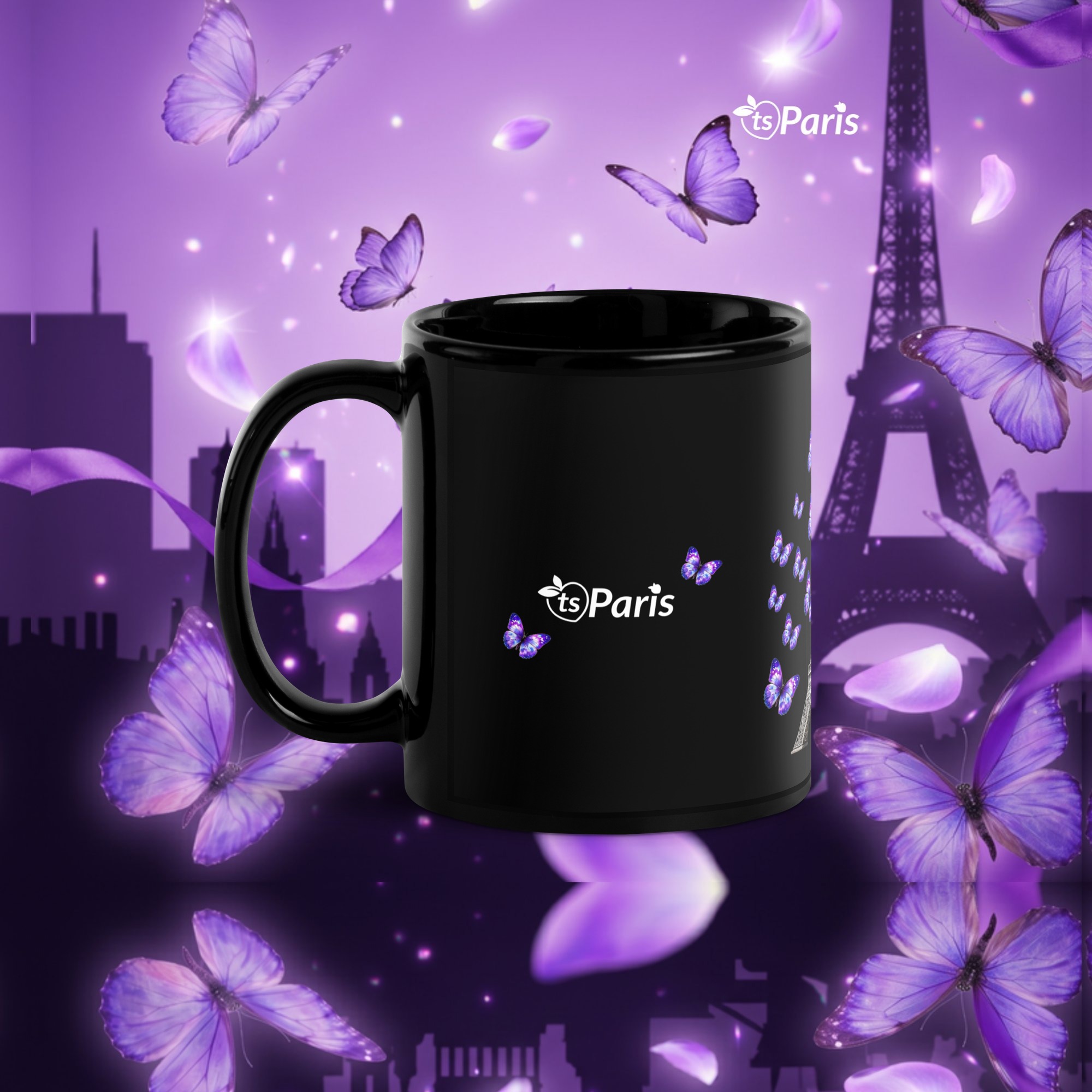 tsgabrielle® • Paris - La Tour Eiffel • Glossy Mug • Black • Ceramic • 2 Sizes - Black - View 34