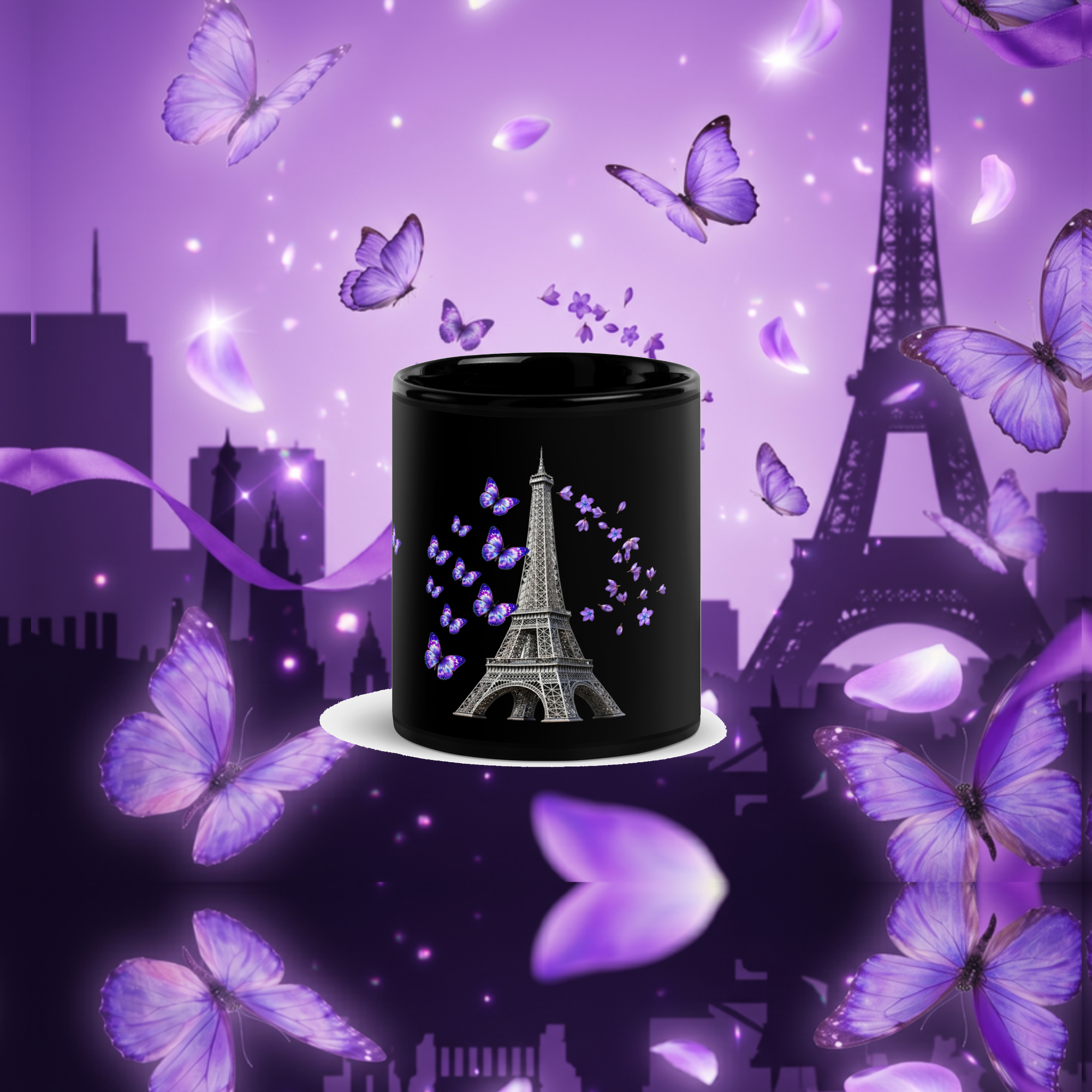 tsgabrielle® • Paris - La Tour Eiffel • Glossy Mug • Black • Ceramic • 2 Sizes