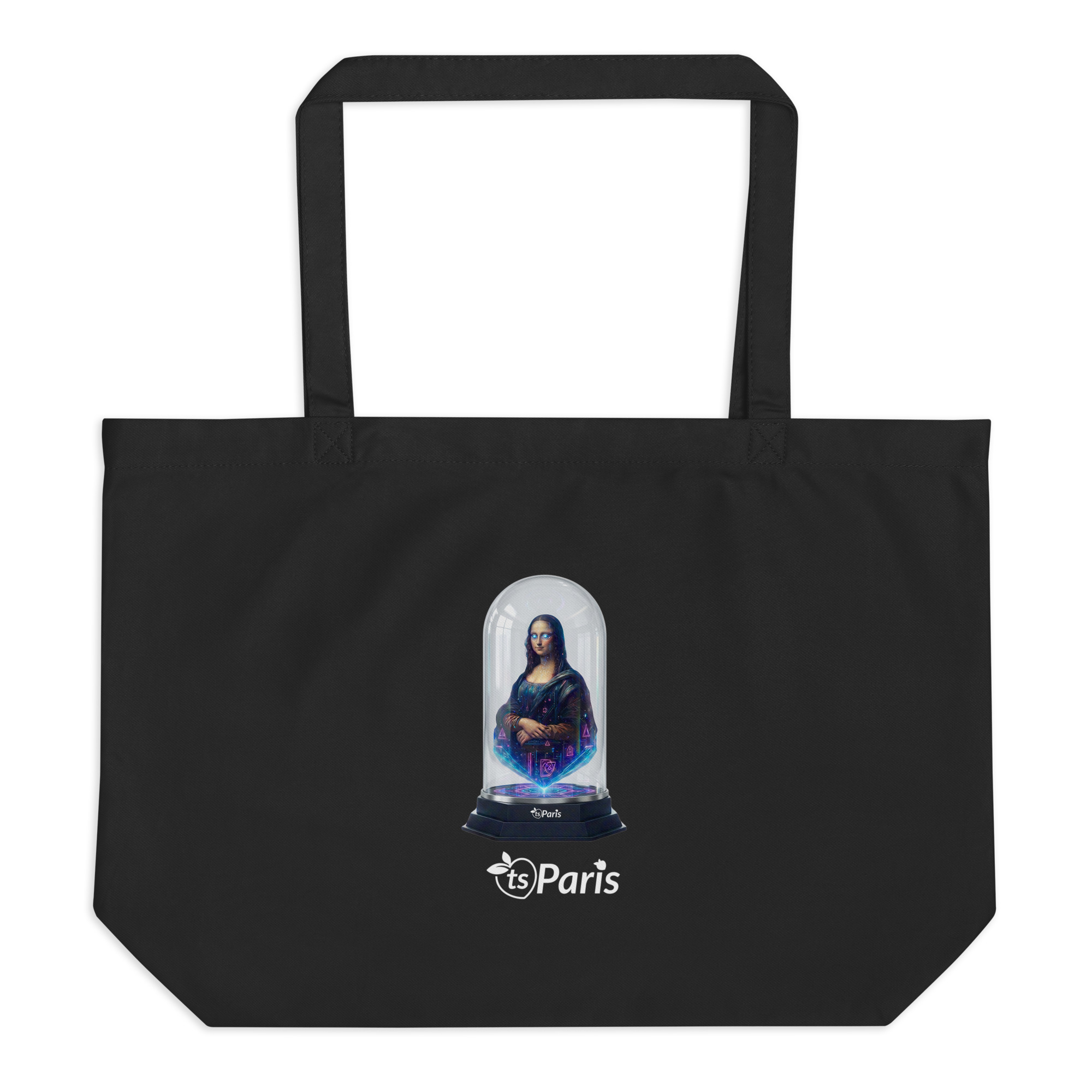 tsgabrielle® • Paris - Da Vinci • Large Tote Bag • Black • Cotton Organic