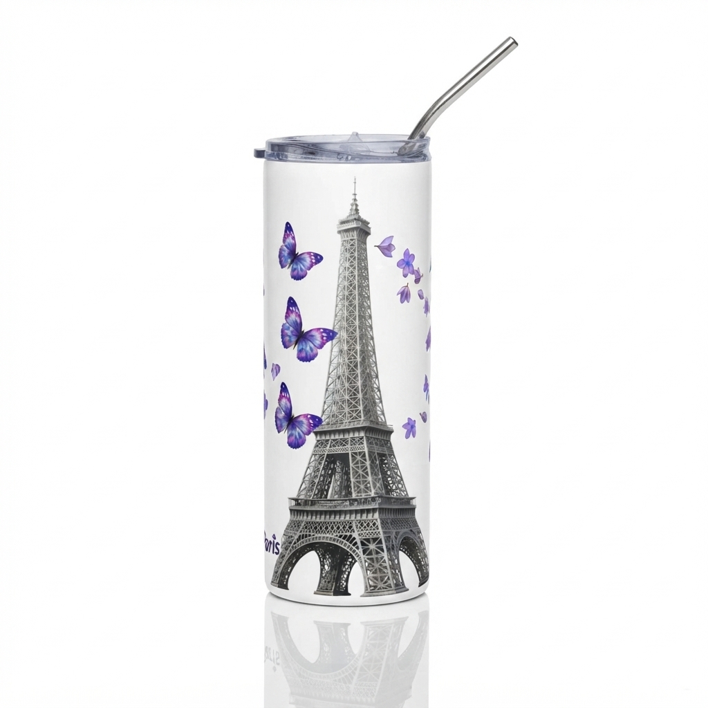 tsgabrielle® • Living & Wellbeing • Paris - The Eiffel Tower • Tumbler • Stainless Steel • White • 20 oz - White - View 2