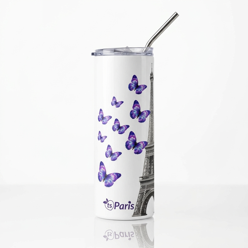 tsgabrielle® • Living & Wellbeing • Paris - The Eiffel Tower • Tumbler • Stainless Steel • White • 20 oz - White - View 4