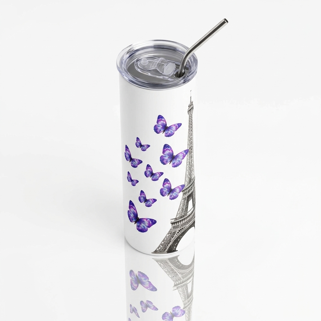 tsgabrielle® • Living & Wellbeing • Paris - The Eiffel Tower • Tumbler • Stainless Steel • White • 20 oz - White - View 8