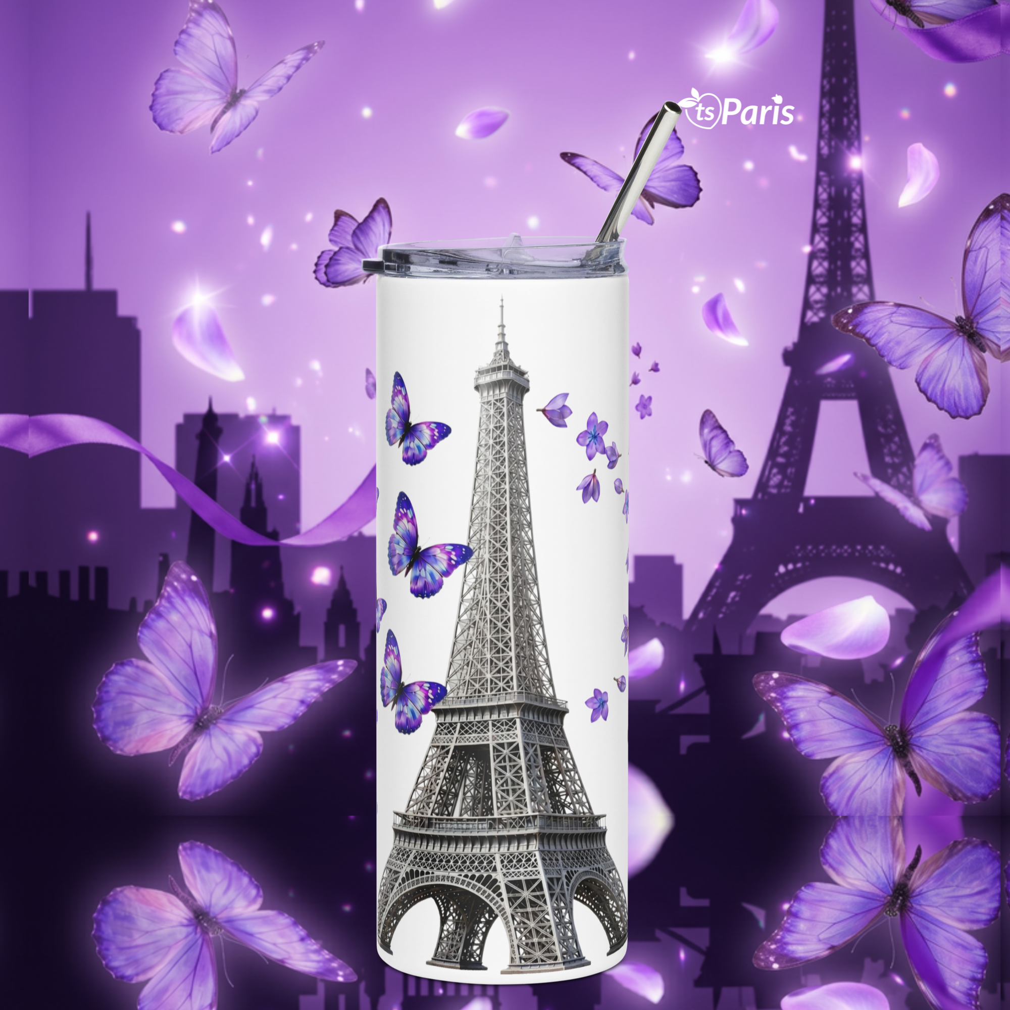 tsgabrielle® • Living & Wellbeing • Paris - The Eiffel Tower • Tumbler • Stainless Steel • White • 20 oz - White - View 10