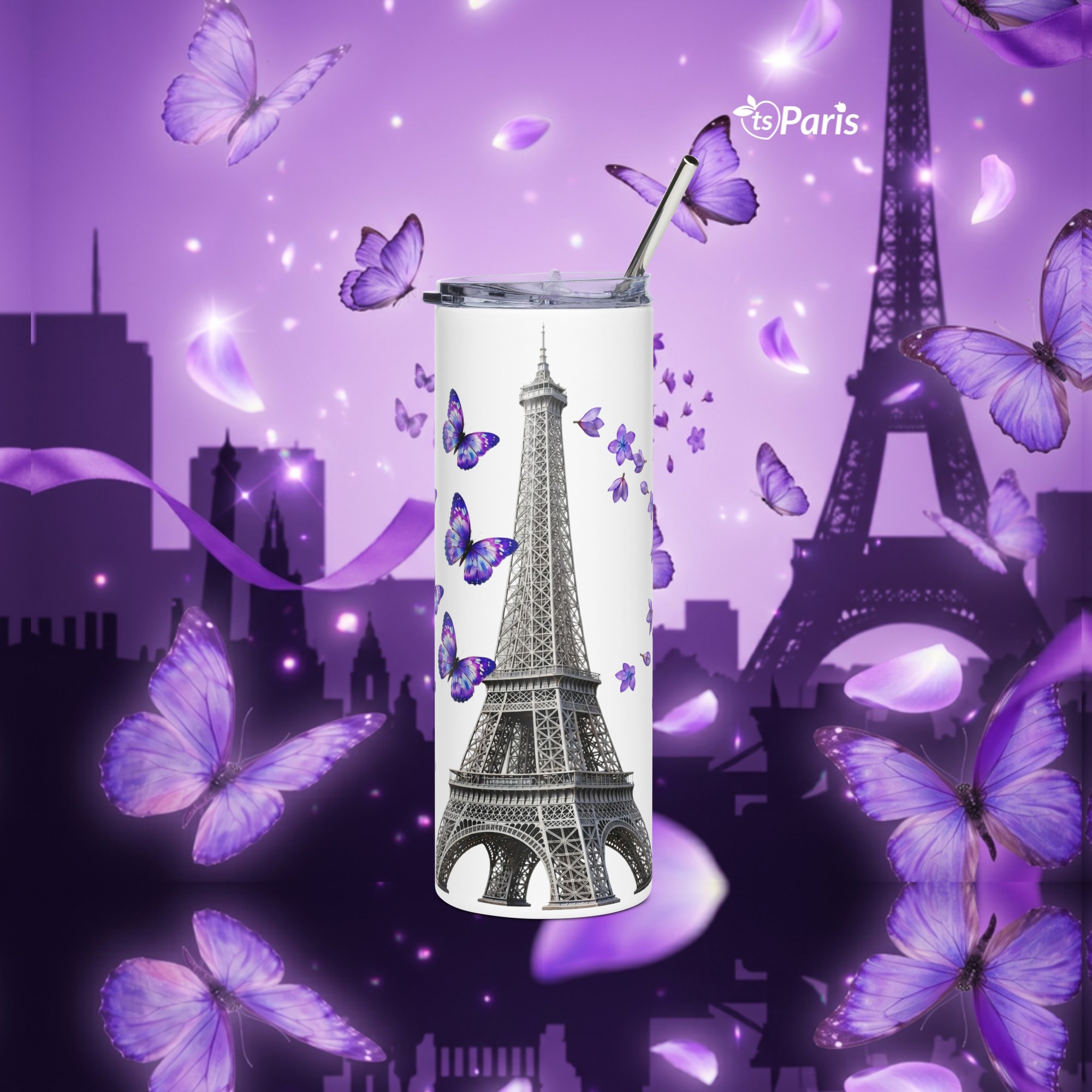 tsgabrielle® • Living & Wellbeing • Paris - The Eiffel Tower • Tumbler • Stainless Steel • White • 20 oz - White - View 11