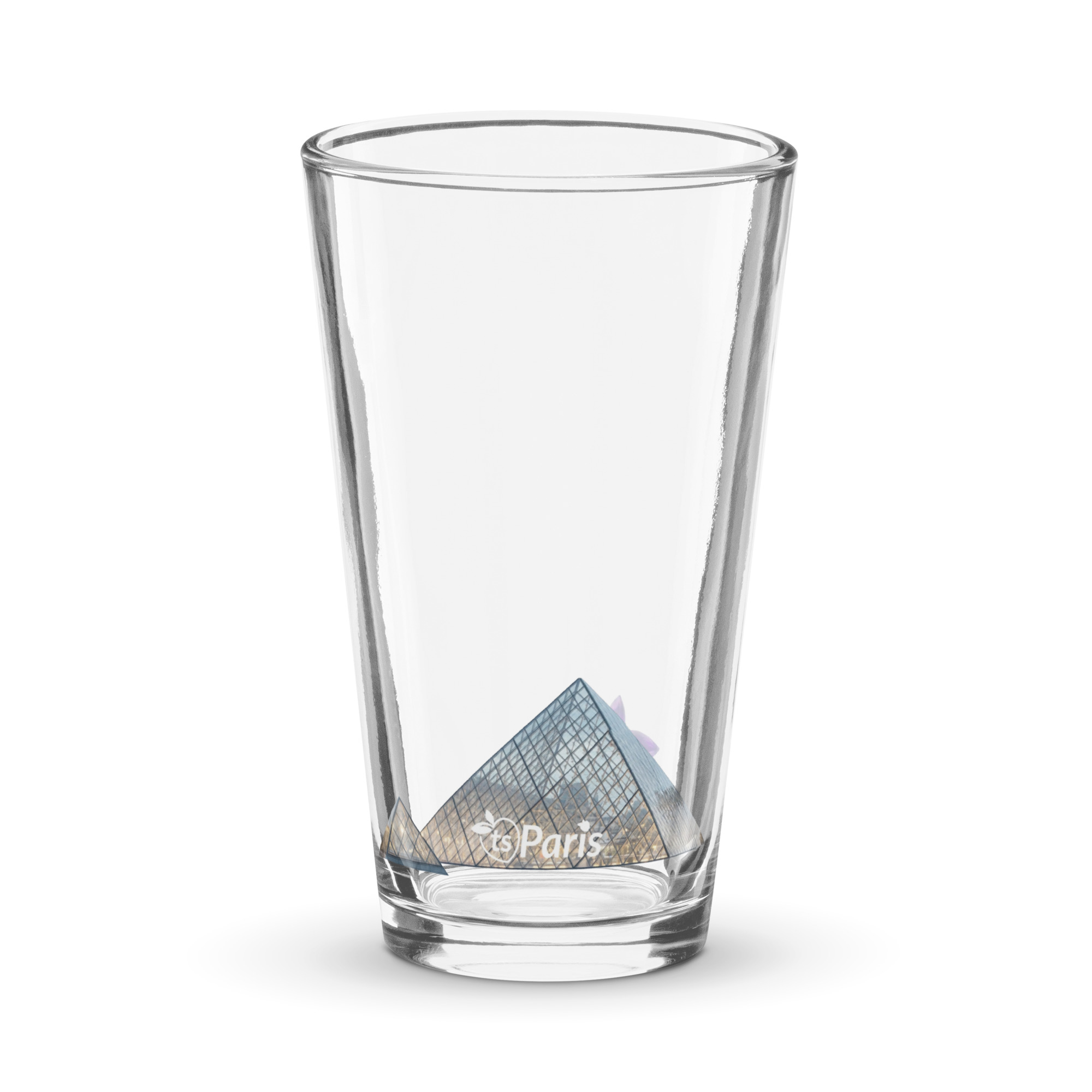 tsgabrielle® • Paris - The Louvre Pyramid • Shaker Pint Glass • 16 oz