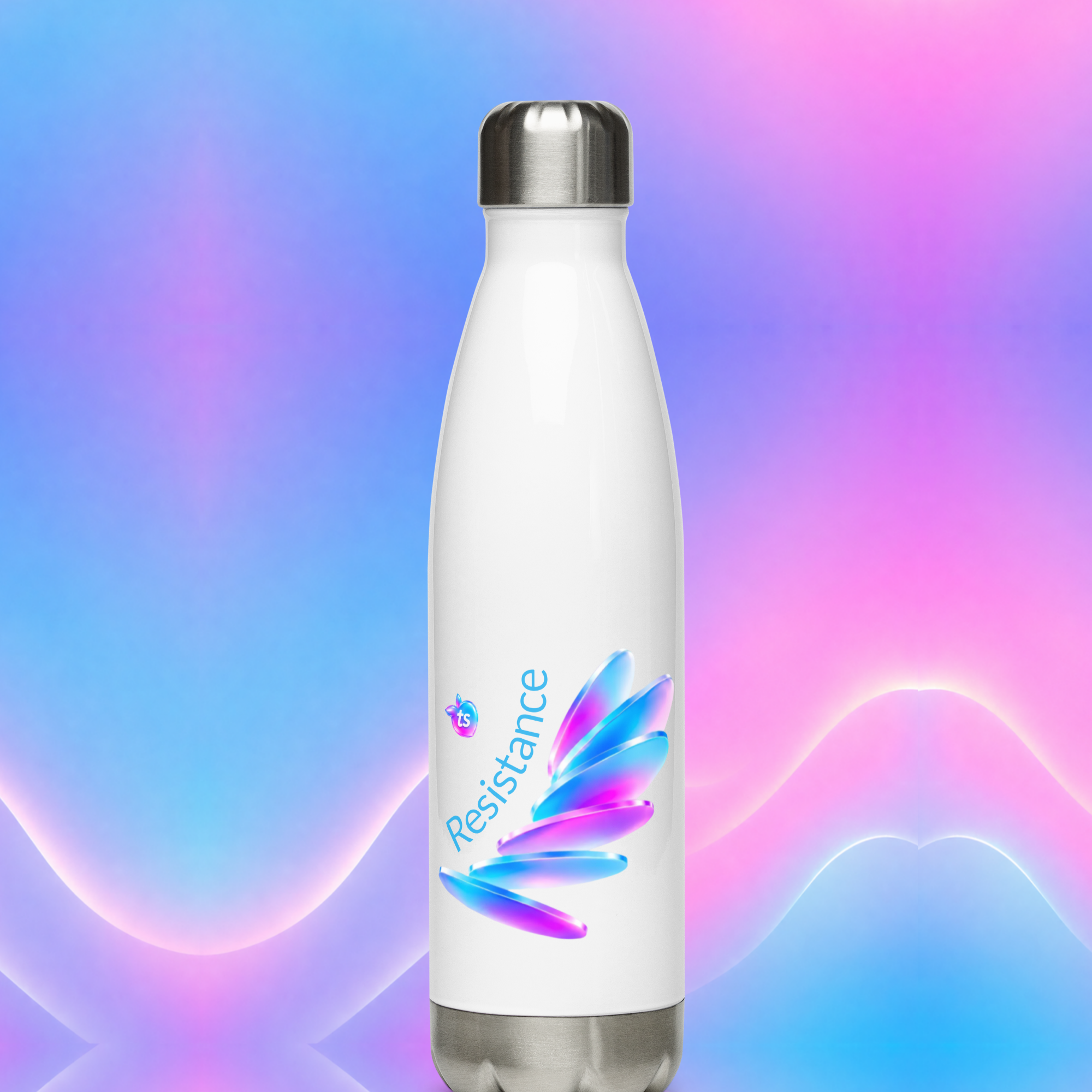 tsgabrielle® • Pride 26 • Water Bottle • White • Stainless Steel • 17 oz - View 8
