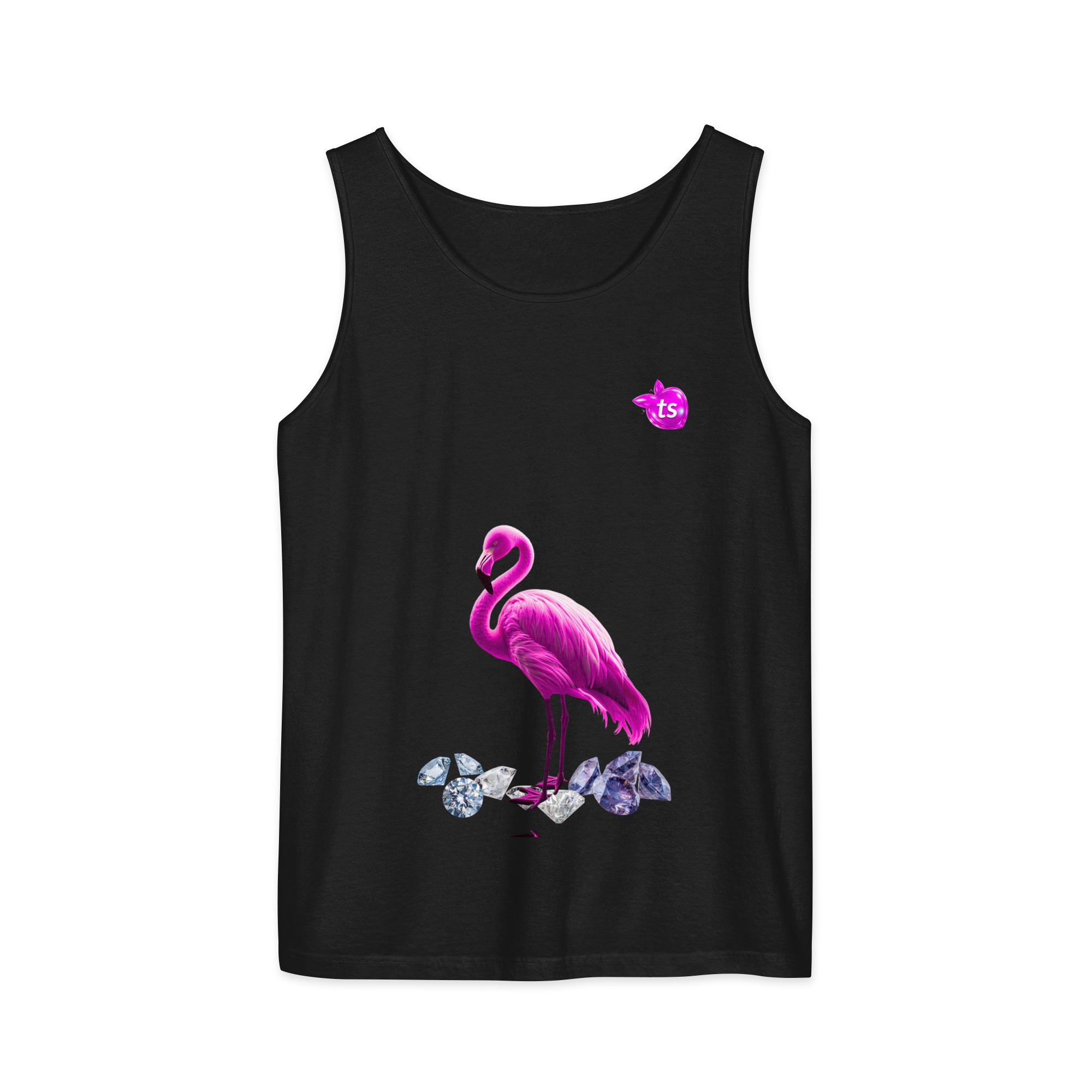 tsgabrielle® • For Her • Flamant Rose • Garment-Dyed Tank Top • Black