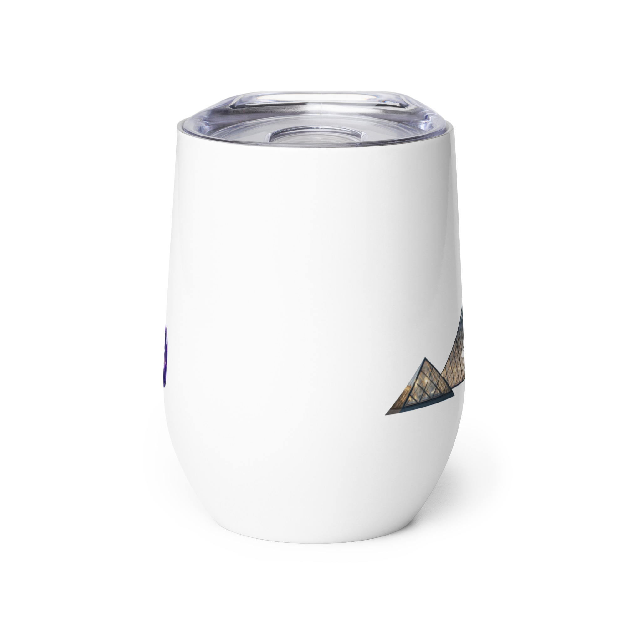 tsgabrielle® •  Paris – The Louvre Pyramid • Wine Tumbler • 12 oz