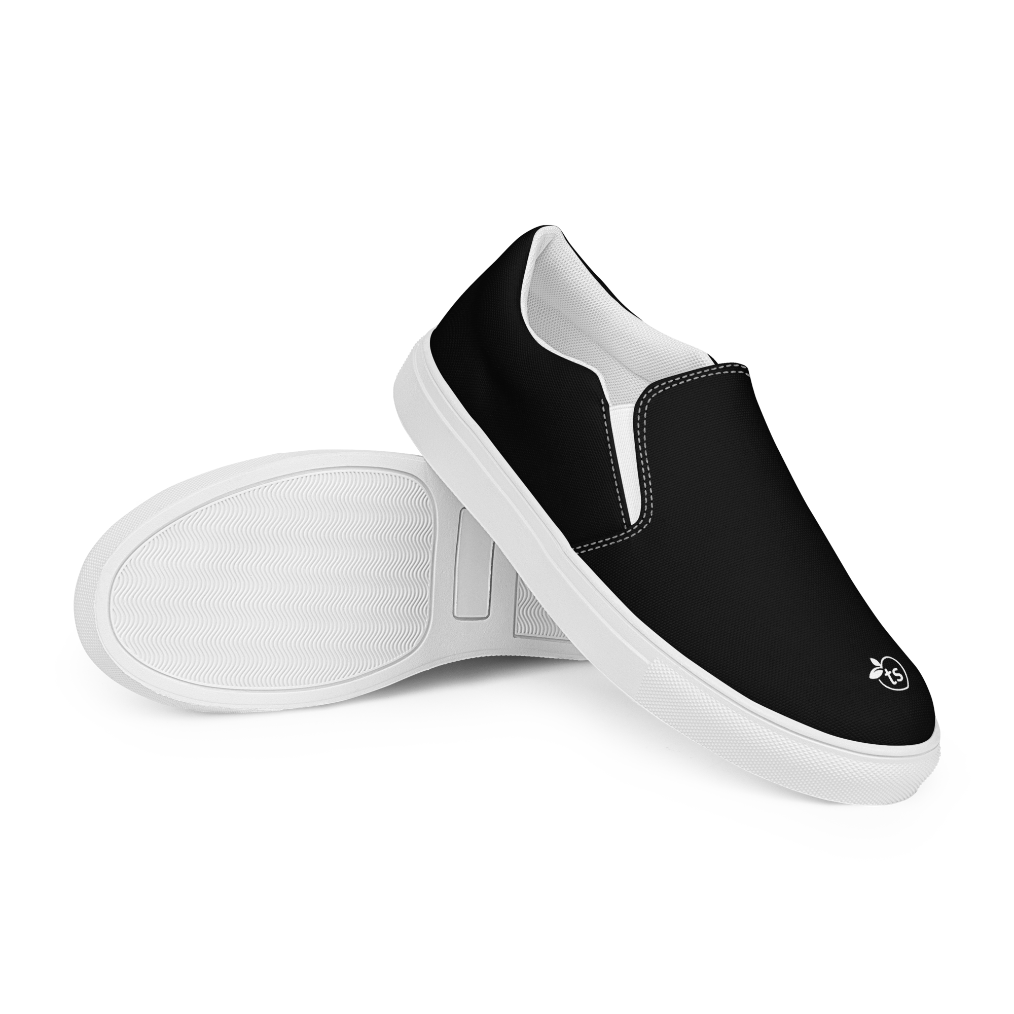 tsgabrielle® • For Him • Slip-On Canvas Shoes • Black - White - View 9