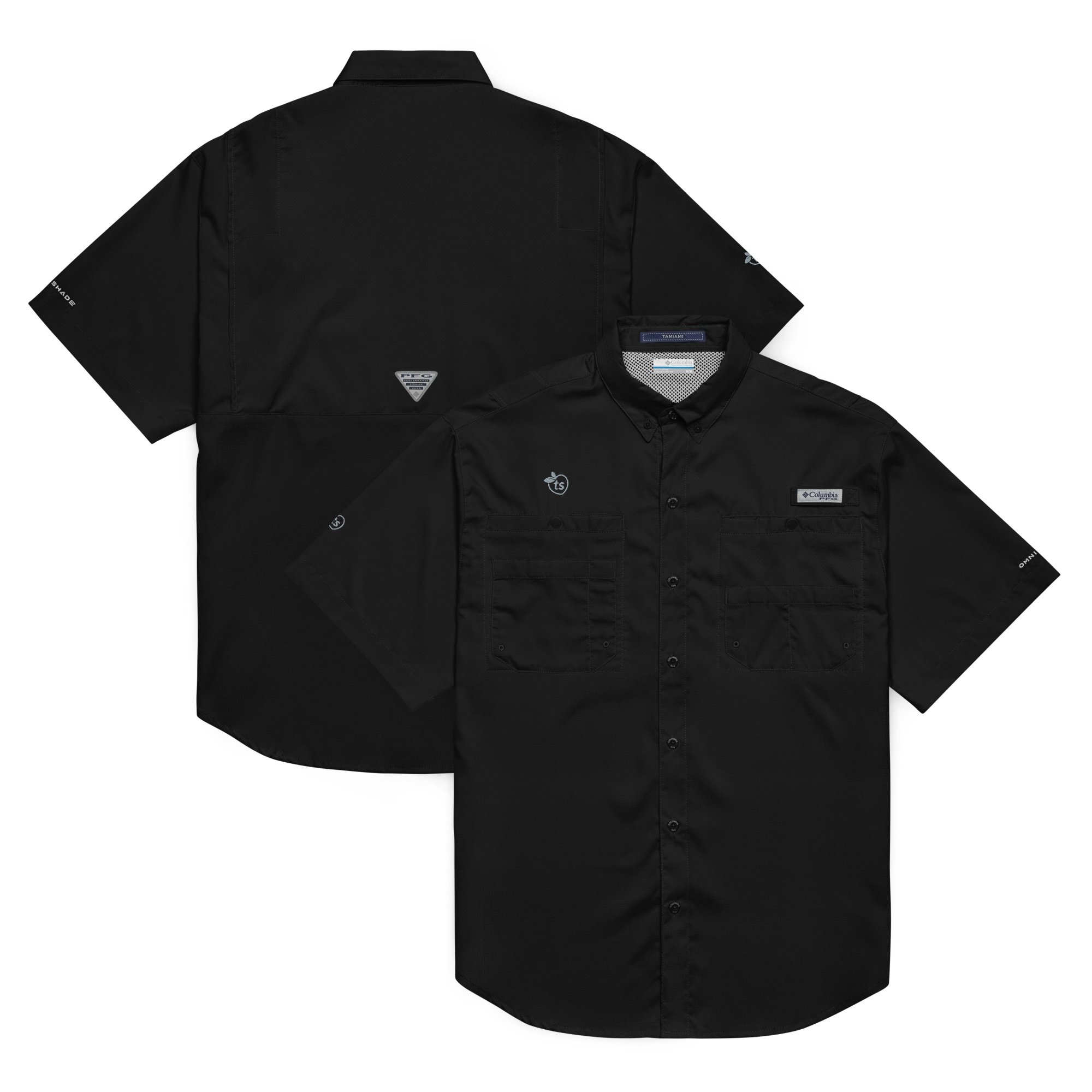 Columbia® by tsgabrielle® • For Him • Short Sleeve Button Shirt • Dark Colors