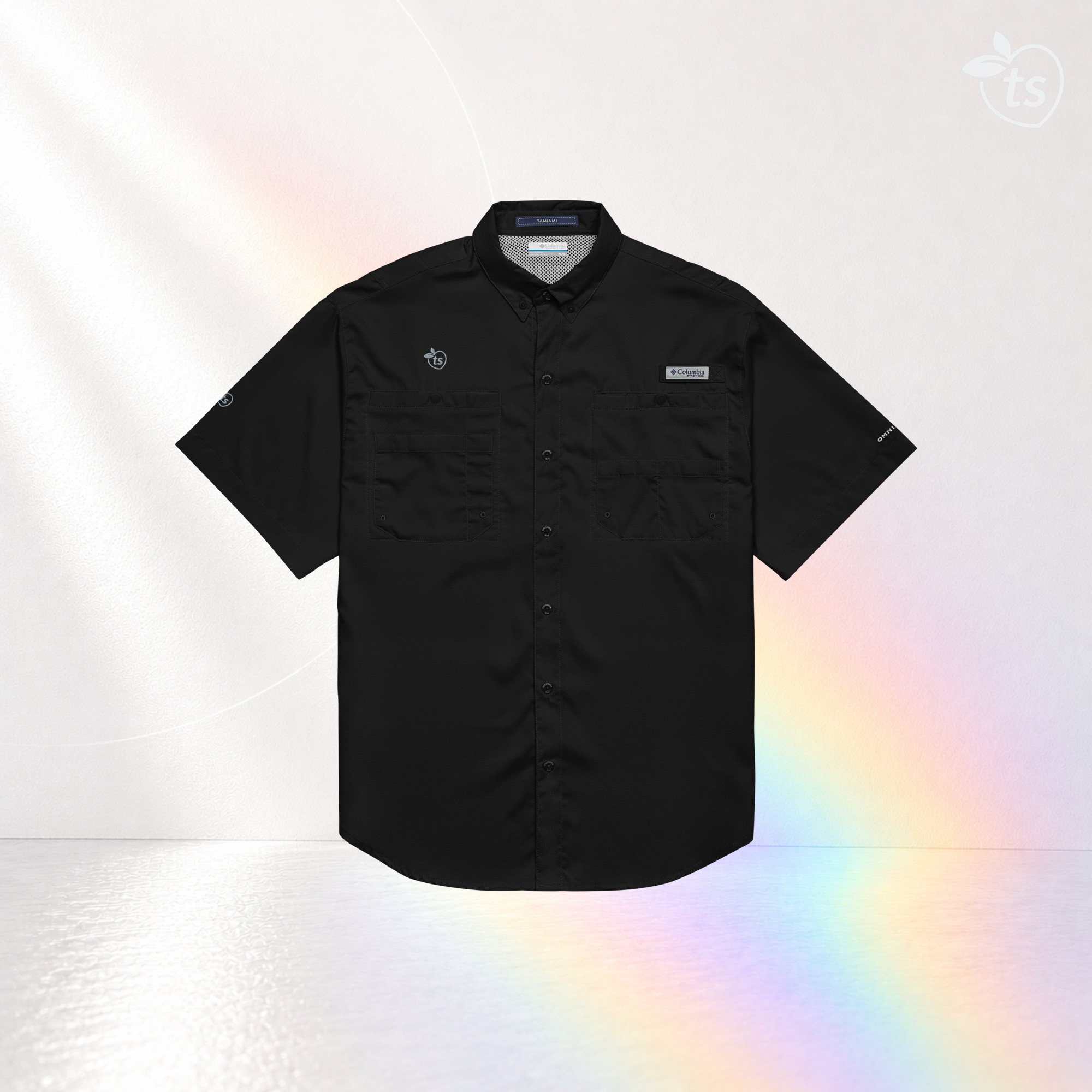 Columbia® by tsgabrielle® • Men's • Short Sleeve Button Shirt • Dark Colors