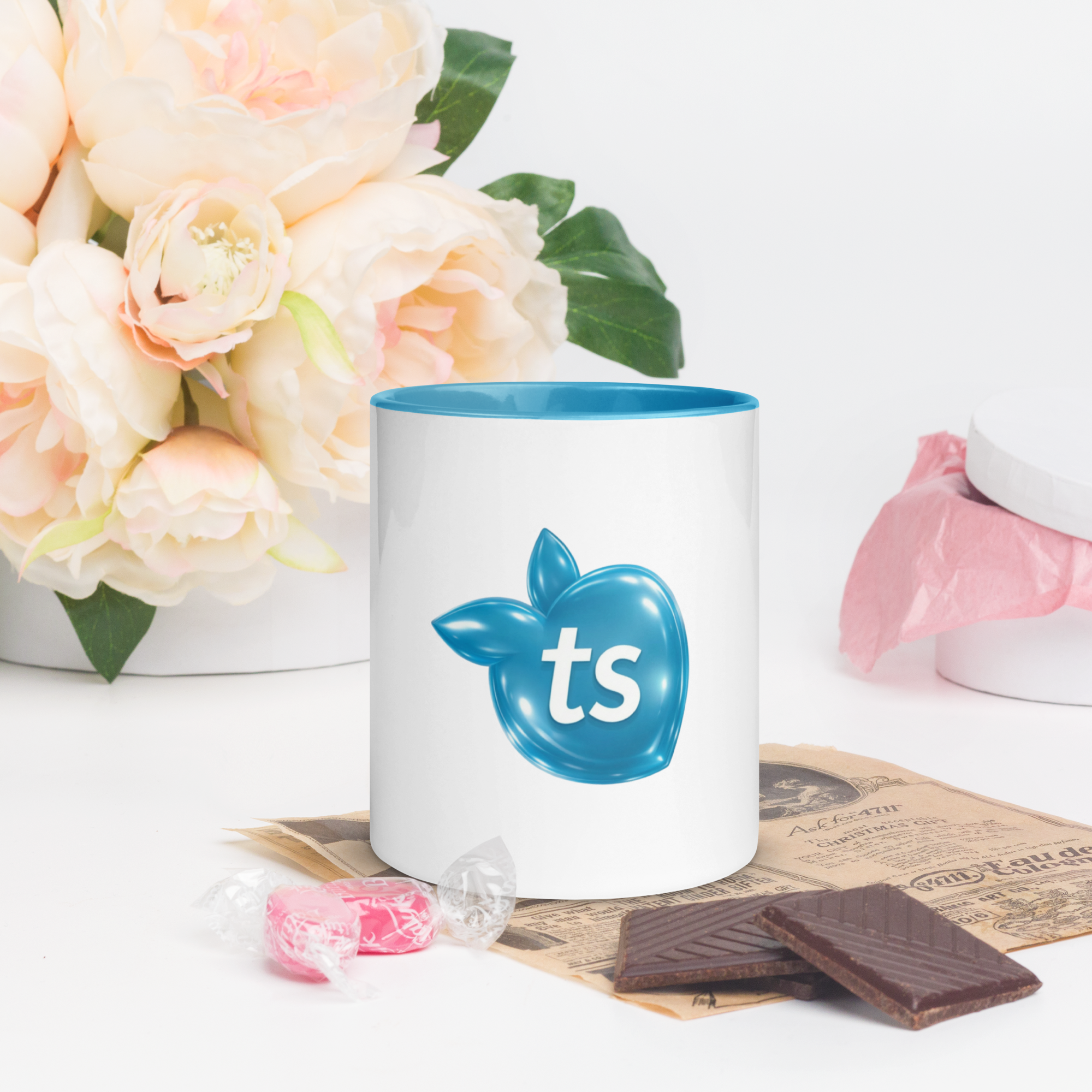 tsgabrielle® • Mug with Color Light Blue Inside • Ceramic • 2 Sizes - View 8