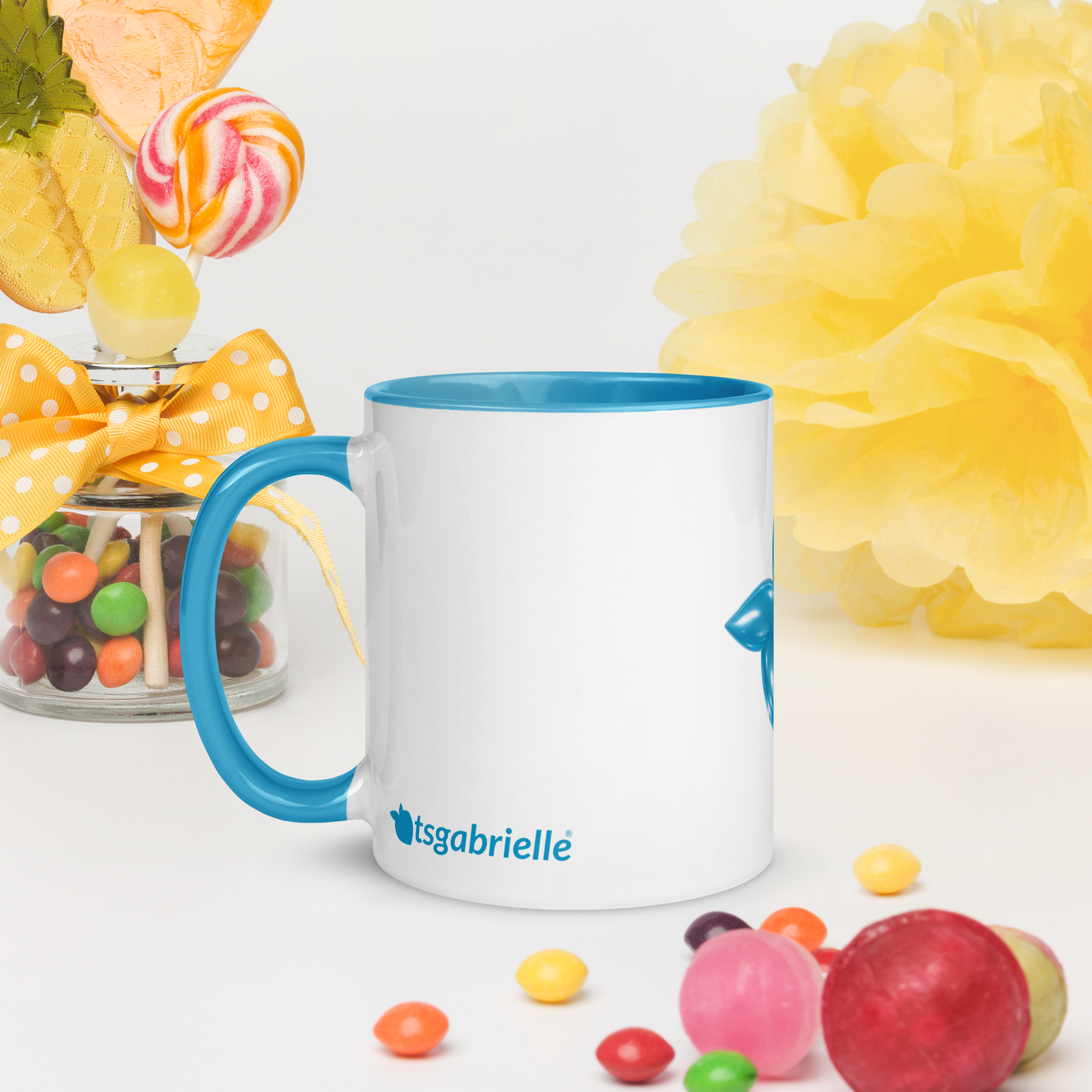 tsgabrielle® • Mug with Color Light Blue Inside • Ceramic • 2 Sizes - View 11
