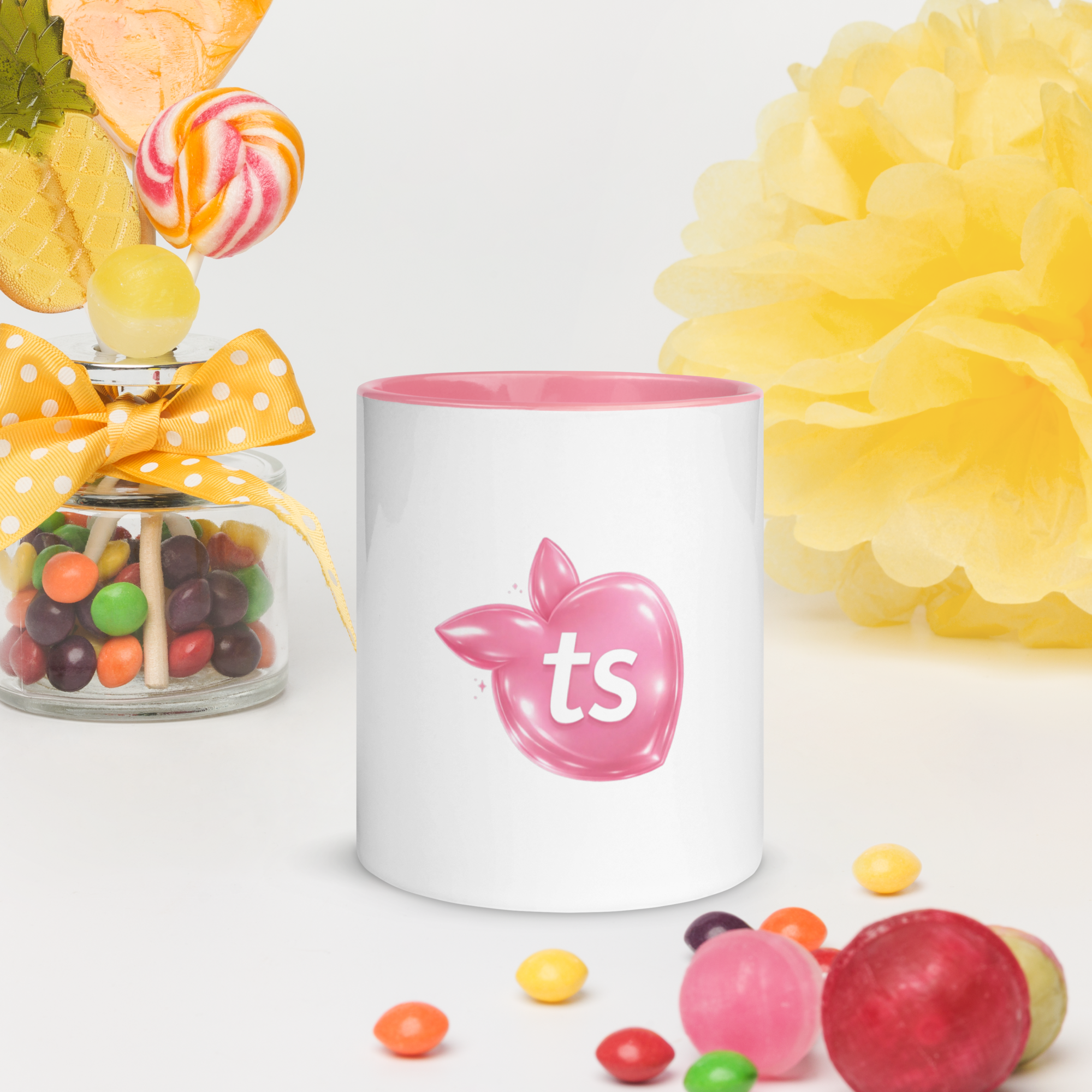 tsgabrielle® • Mug with Pink Colour Inside • Ceramic • 11 oz - View 7