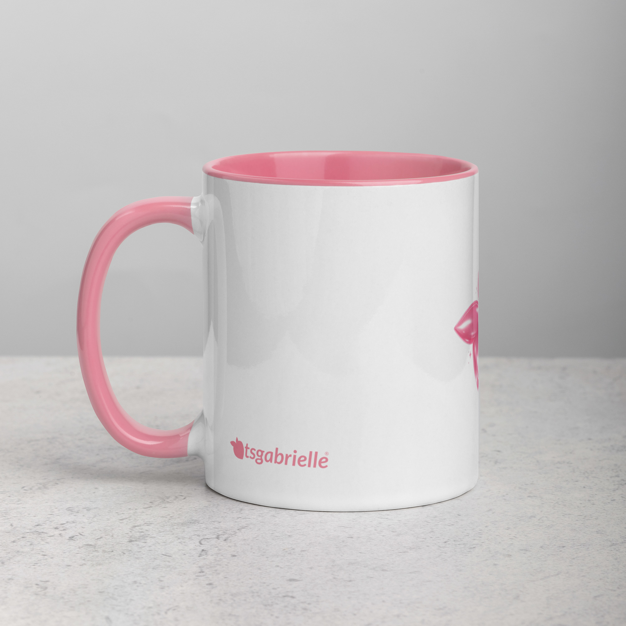 tsgabrielle® • Mug with Pink Colour Inside • Ceramic • 11 oz - View 6