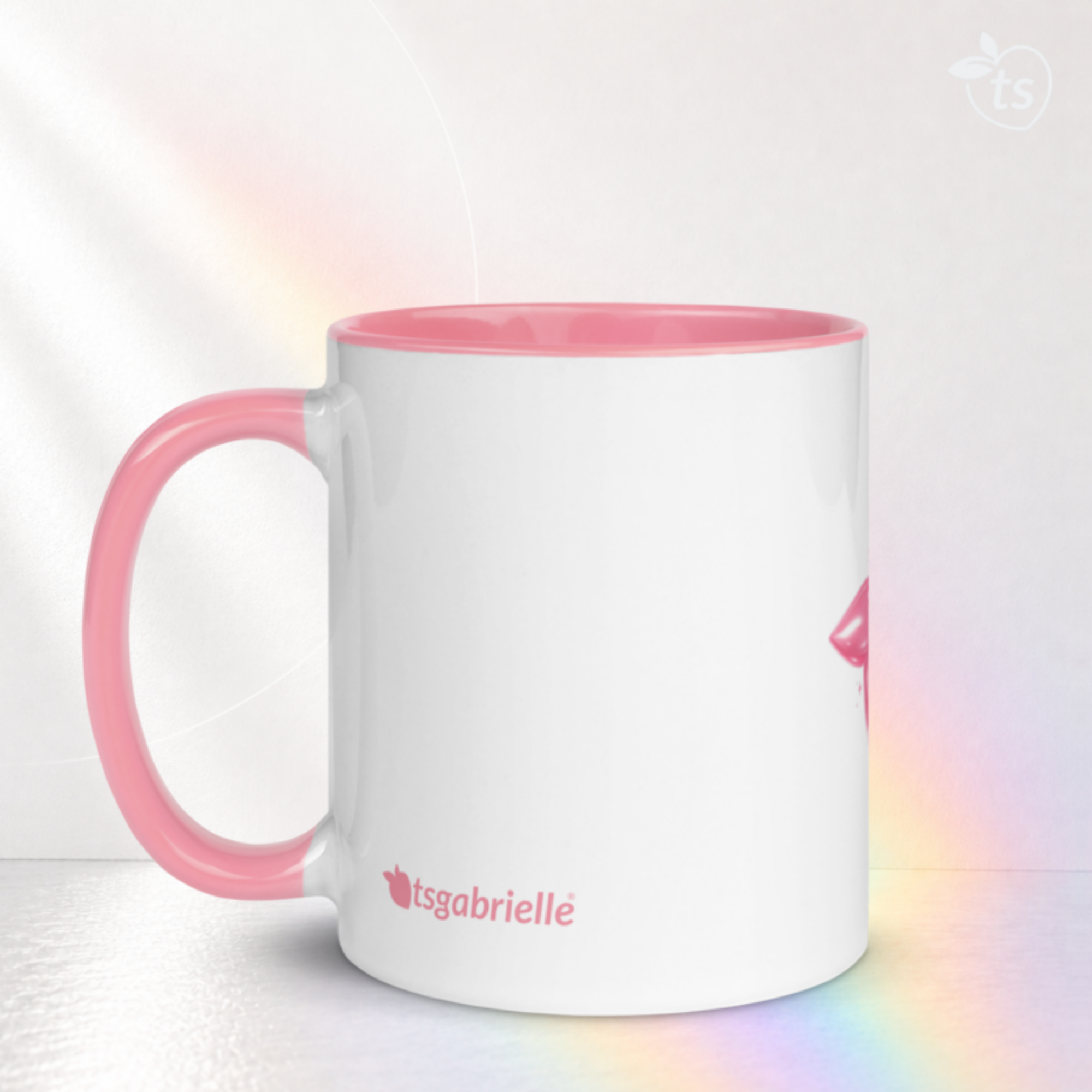 tsgabrielle® • Mug with Pink Colour Inside • Ceramic • 11 oz - View 11