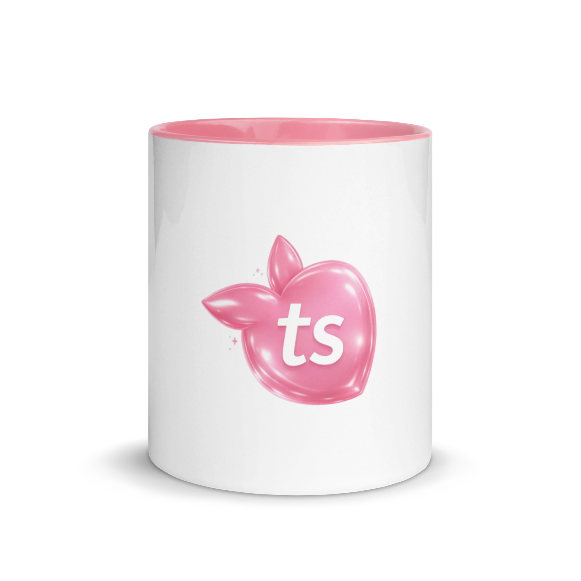 tsgabrielle® • Mug with Pink Colour Inside • Ceramic • 11 oz