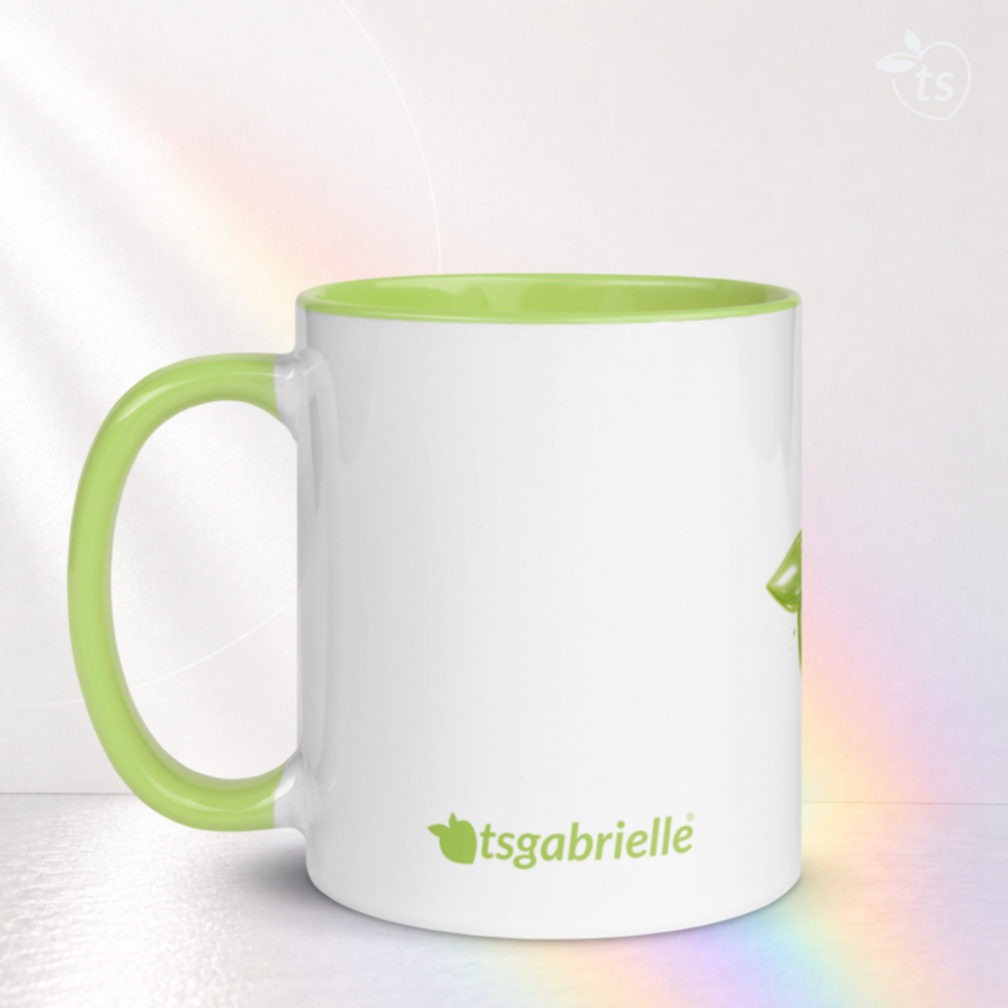 tsgabrielle® • Mug with Color Lime Inside • Ceramic • 11 oz