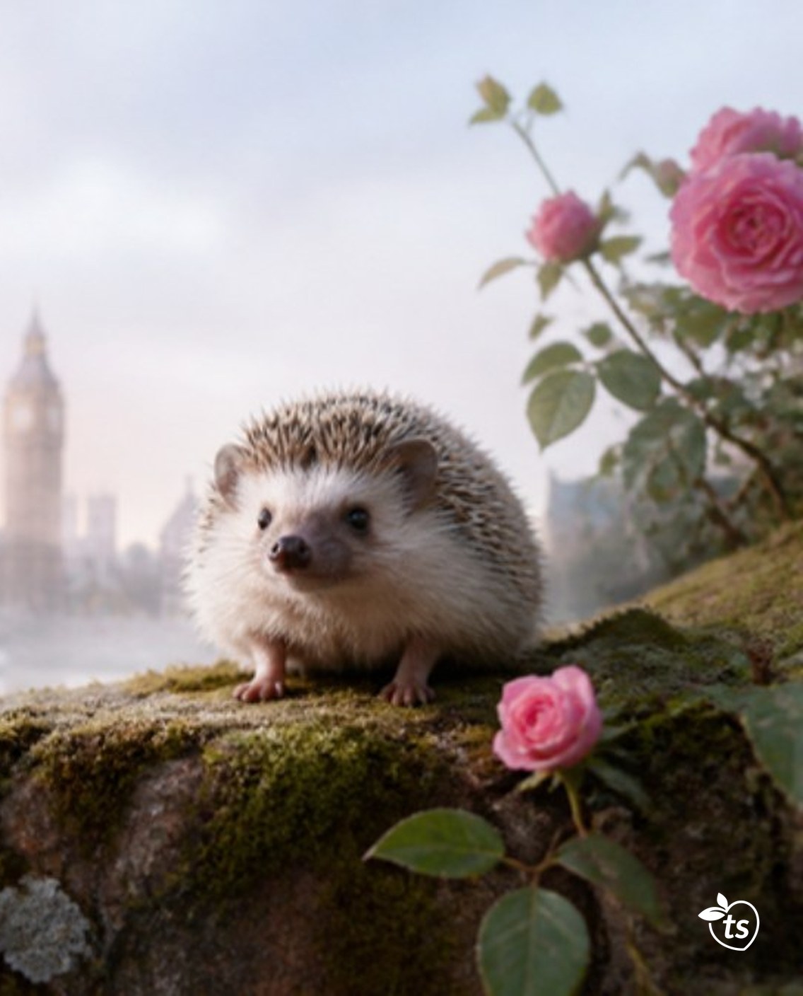 A London garden square in the morning mist, where the new arrivals land first.